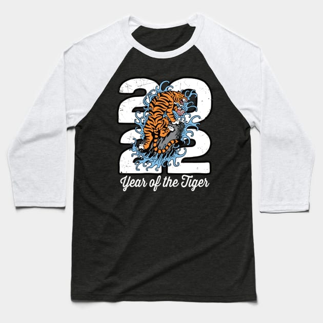 Year of the Tiger 2022 Water Tiger Baseball T-Shirt by RadStar